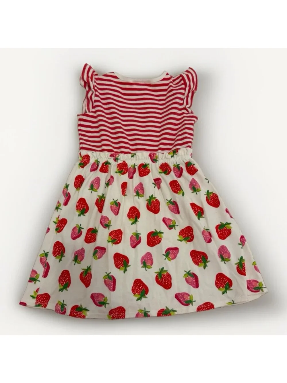 Gymboree Strawberry Applique Dress & Bike Shorts Matching Set size 6 100% Cotton